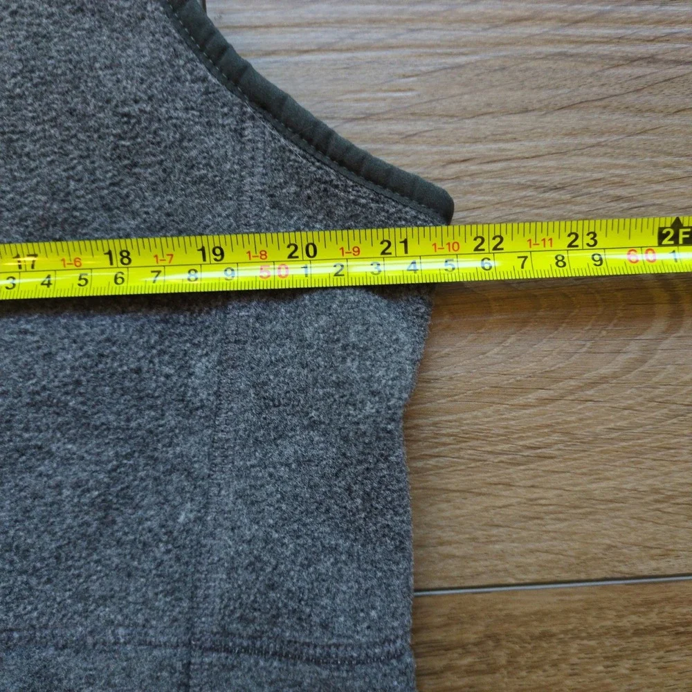 LL Bean Fleece Vest Grey Mountain Classic Full Zip Recycled Mens L.L. Medium REG